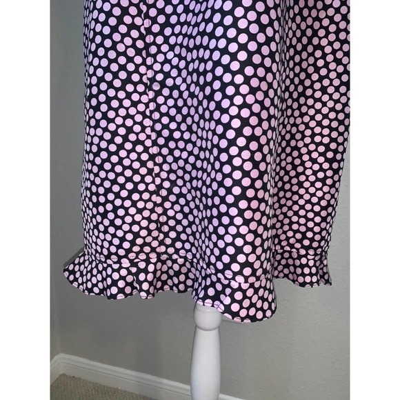 Rickie Freeman for Teri John 100% Silk Pink Polka Dot Ruffle Dress - Picture 3 of 11